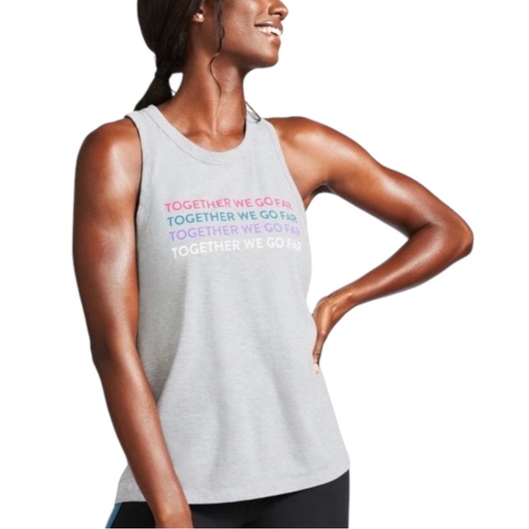 Peloton Tops - NEW Peloton Together We Go Far Go-To Gray Soft Racer Tank Top Size Medium